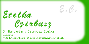 etelka czirbusz business card